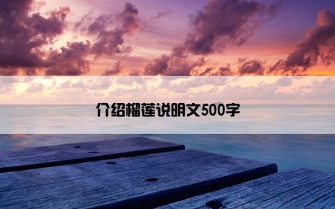 介绍榴莲说明文500字