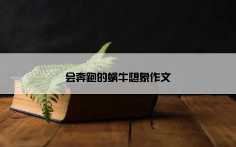 会奔跑的蜗牛想象作文