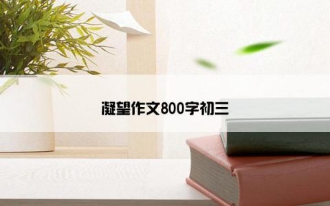 凝望作文800字初三