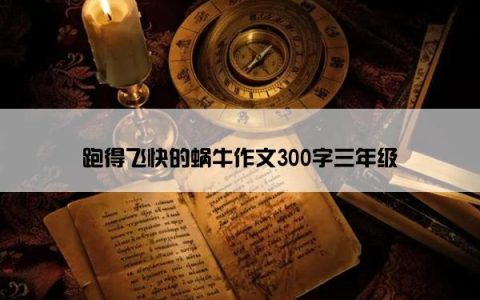 跑得飞快的蜗牛作文300字三年级
