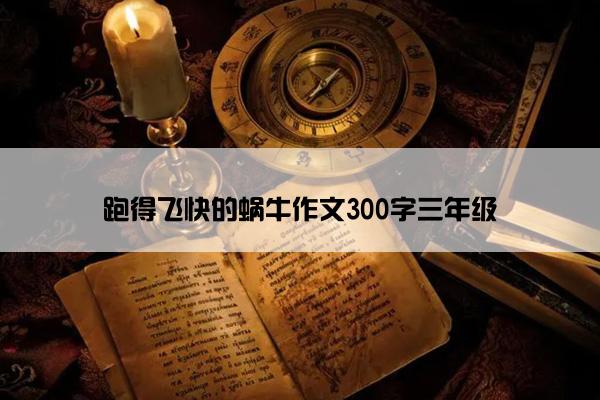 跑得飞快的蜗牛作文300字三年级