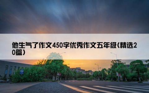 他生气了作文450字优秀作文五年级(精选20篇)