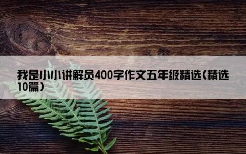 我是小小讲解员400字作文五年级精选(精选10篇)