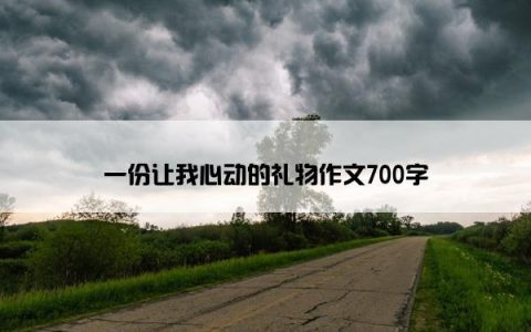 一份让我心动的礼物作文700字