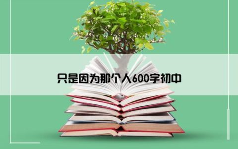 只是因为那个人600字初中