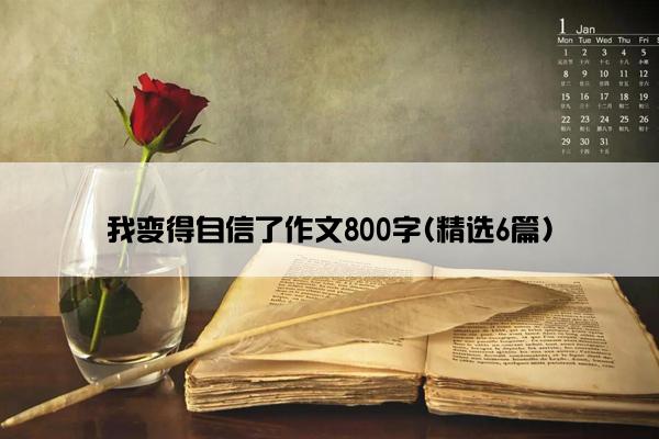 我变得自信了作文800字(精选6篇)