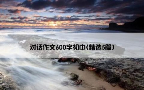 对话作文600字初中(精选5篇)