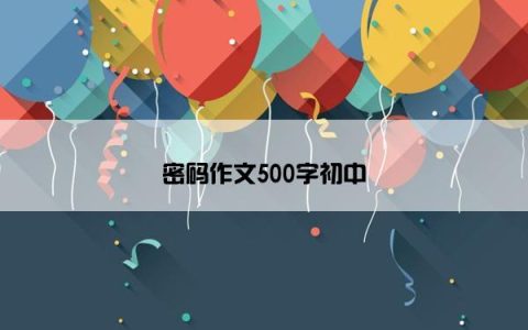 密码作文500字初中