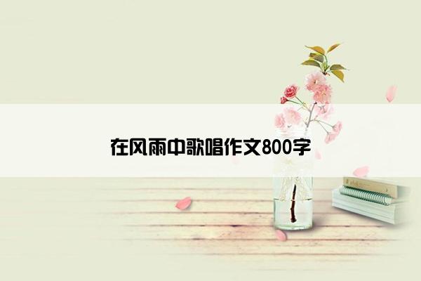 在风雨中歌唱作文800字