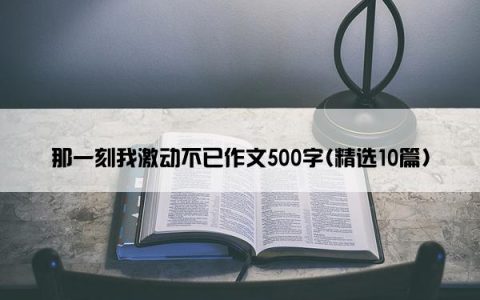 那一刻我激动不已作文500字(精选10篇)