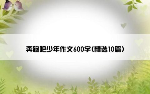 奔跑吧少年作文600字(精选10篇)