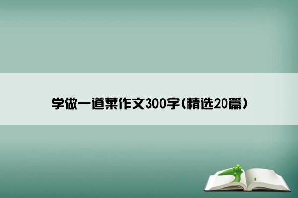 学做一道菜作文300字(精选20篇)