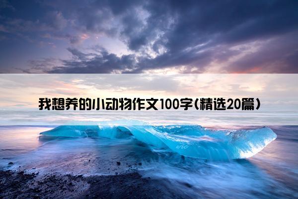 我想养的小动物作文100字(精选20篇)