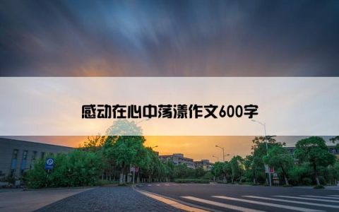 感动在心中荡漾作文600字