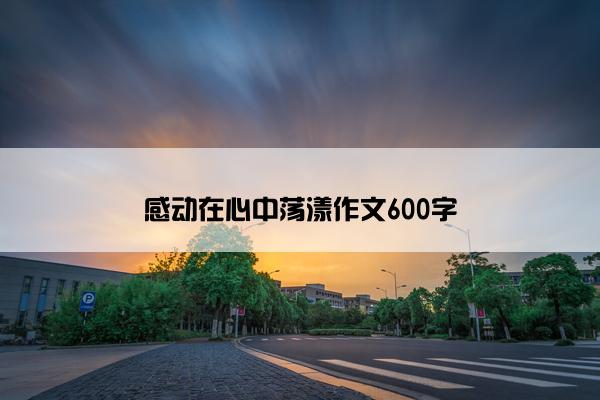 感动在心中荡漾作文600字