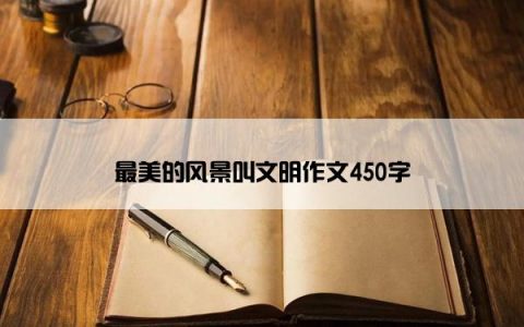 最美的风景叫文明作文450字