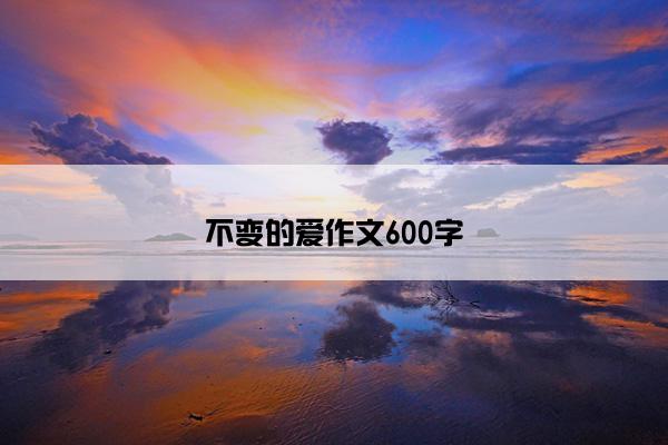 不变的爱作文600字