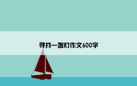 寻找一盏灯作文600字