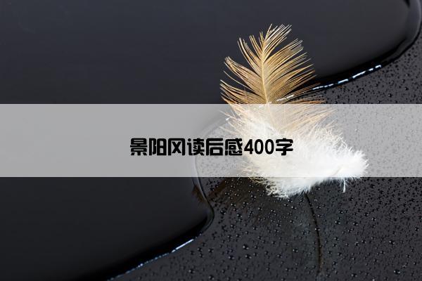 景阳冈读后感400字