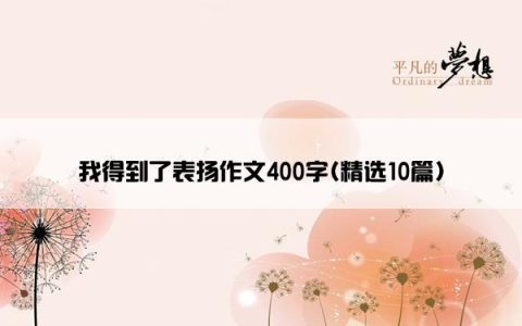 我得到了表扬作文400字(精选10篇)