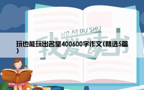 玩也能玩出名堂400600字作文(精选5篇)