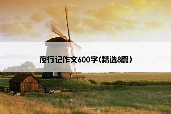 夜行记作文600字(精选8篇)