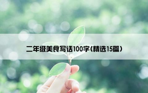 二年级美食写话100字(精选15篇)