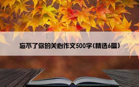 忘不了你的关心作文500字(精选6篇)