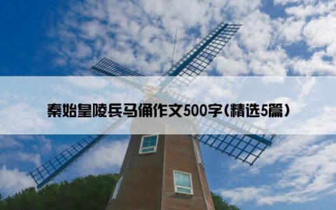 秦始皇陵兵马俑作文500字(精选5篇)