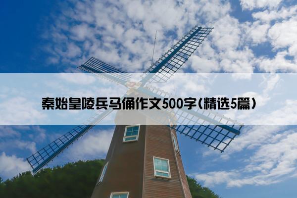 秦始皇陵兵马俑作文500字(精选5篇)