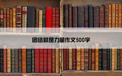 团结就是力量作文500字