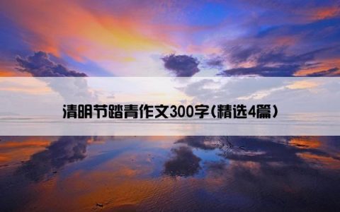 清明节踏青作文300字(精选4篇)