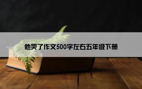 他哭了作文500字左右五年级下册