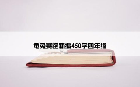 龟兔赛跑新编450字四年级