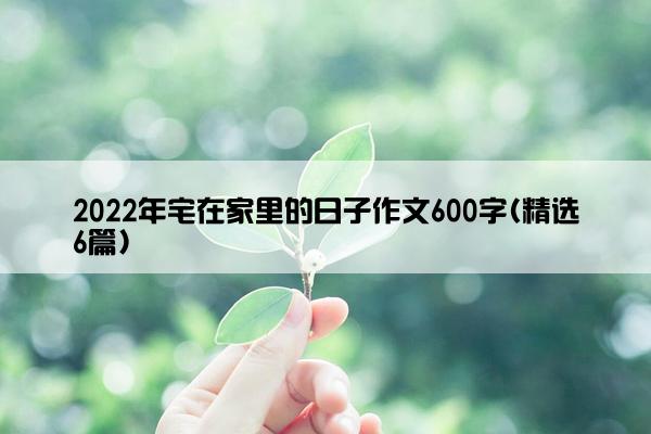 2022年宅在家里的日子作文600字(精选6篇)