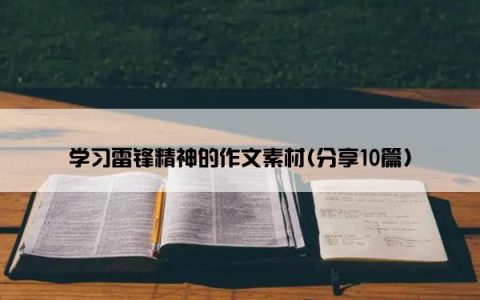 学习雷锋精神的作文素材(分享10篇)