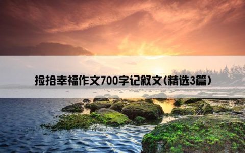 捡拾幸福作文700字记叙文(精选3篇)