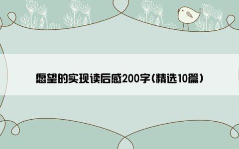 愿望的实现读后感200字(精选10篇)