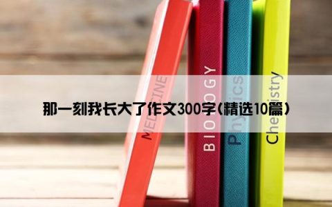 那一刻我长大了作文300字(精选10篇)