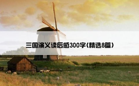 三国演义读后感300字(精选8篇)