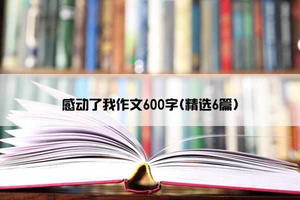 感动了我作文600字(精选6篇)