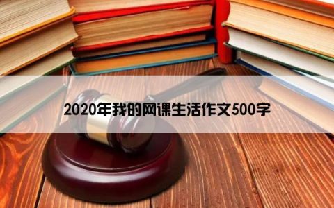 2020年我的网课生活作文500字
