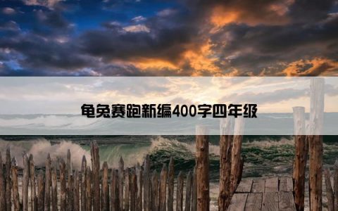 龟兔赛跑新编400字四年级