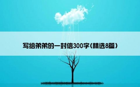 写给弟弟的一封信300字(精选8篇)