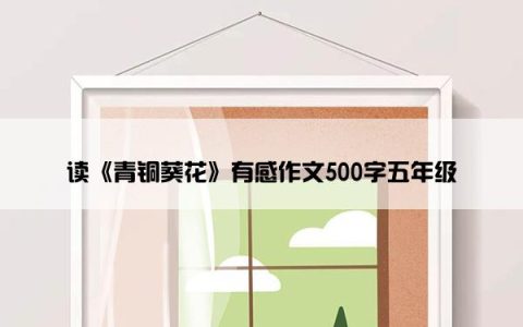 读《青铜葵花》有感作文500字五年级