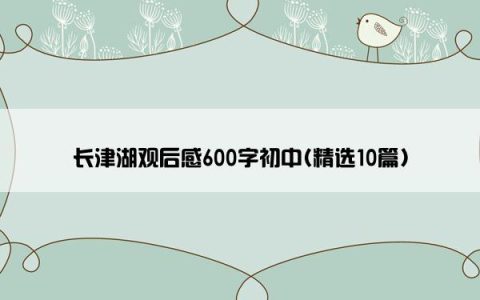 长津湖观后感600字初中(精选10篇)