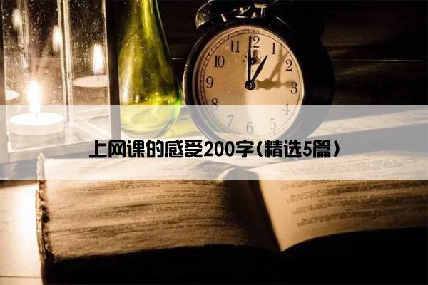 上网课的感受200字(精选5篇)