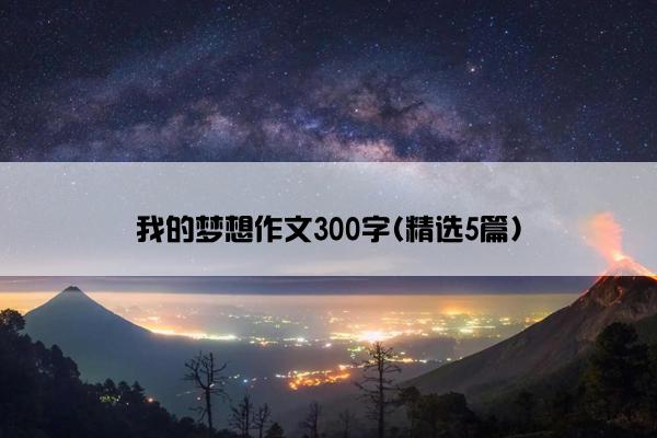 我的梦想作文300字(精选5篇)