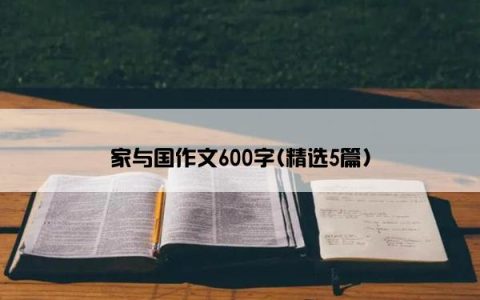 家与国作文600字(精选5篇)