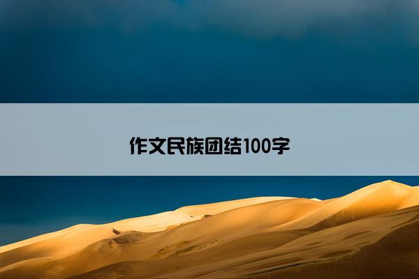 作文民族团结100字